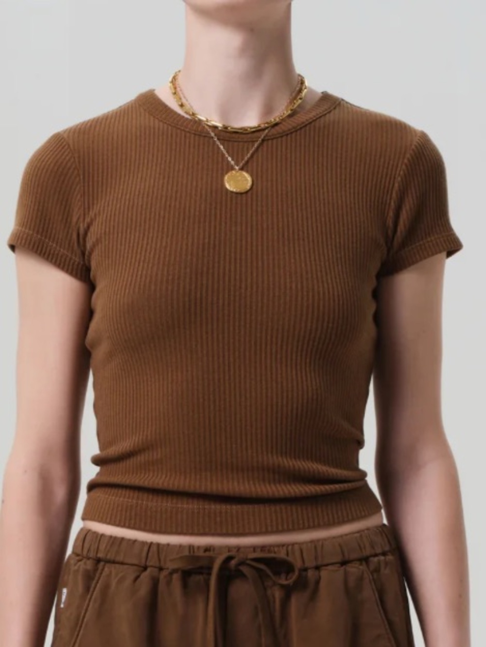 NWT Citizens of Humanity Nello ribbed tee Manuka medium